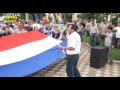 Sindicalistas de la ANDE se manifestaron frente al Parlamento