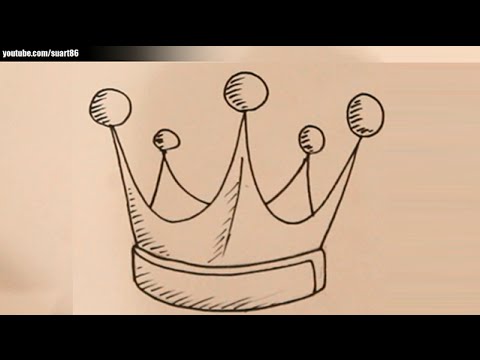 how to draw crown