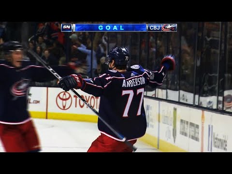 Video: Brodie loses control of puck, Foligno feeds Anderson for OT winner