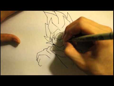 how to draw dragon ball z super saiyan hair