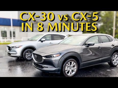 2021 mazda cx 30 vs cx 5 comparison in less than 8 minutes