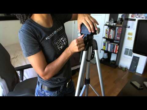 how to attach camera to zeikos tripod