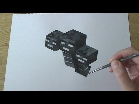 video-linktoworks-How to Draw/Paint Wither - Minecraft - YouTube