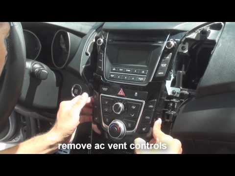 How to remove factory stereo Hyundai Elantra 2011 2012 2013 2014