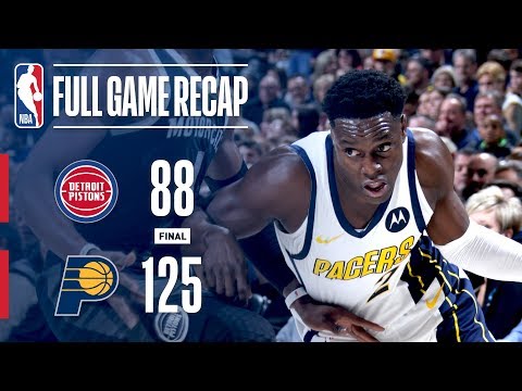 Video: Full Game Recap: Pistons VS Pacers | Sabonis And Collison Lead Indiana