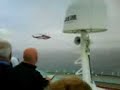 Helicopter landing on Independence of the Sea