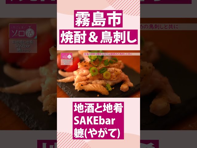 【霧島市】焼酎＆鳥刺し「地酒と地肴SAKEbar 軈」