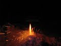 Firing fireworks in an arctic storm