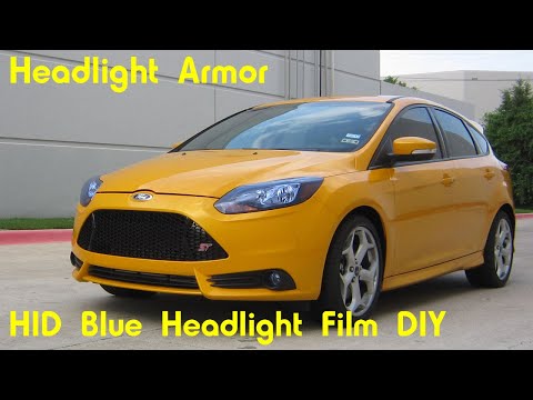 HID Blue Headlight Protection Tint Film Kit DIY – Ford Focus ST – Headlight Armor