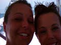 Emily & Karen on speedboat to Kandooma - Maldives June 2004