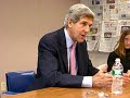 Senator John Kerry speaks with The Patriot Ledger