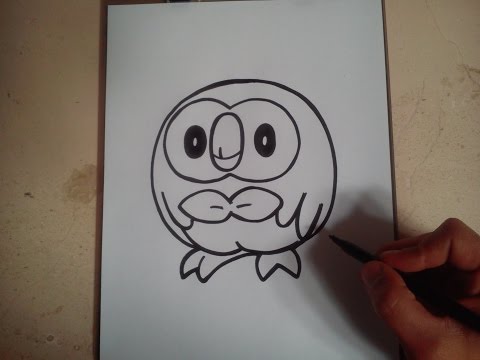 video-linktoworks-COMO DIBUJAT A ROWLET - POKEMON / how to draw Rowlet ...