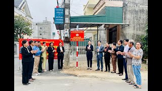 Gắn biển công trình chào mừng Đại hội Đại biểu MTTQ Việt Nam phường Nam Khê