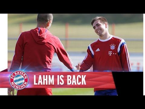 Philipp Lahm zurück im Mannschaftstraining
