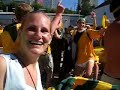 Aussie fans going crazy after beating Japan