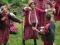 Monpa women from Lhou village, Tawang, Arunachal Pradesh, celebrating a puja at Singsor ani gompa. - Monpa Party