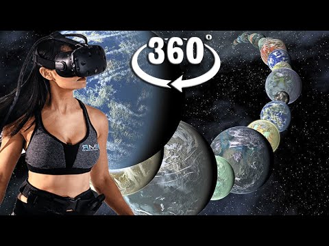 VR 360 Space Journey to alien worlds faster than light speed through wormholes for virtual reality - YouTube
