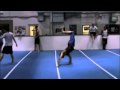 Ike Tricking -- Ike does a Gainer X-Out, Back layout, then a Terada Grab.