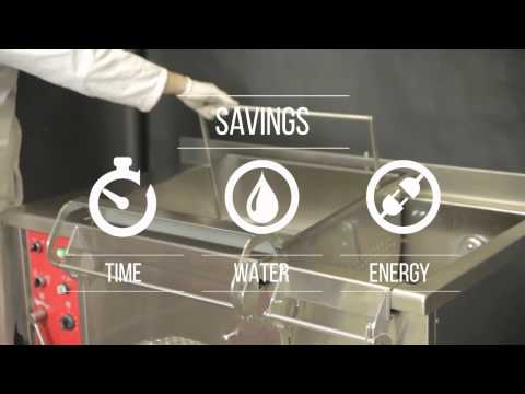 Dreener Line: Industrial vegetable washer with compartments