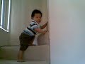 Edmond goes down the stairs