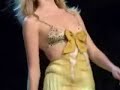 angela lindvall walking the runway at louis vuitton spring/summer 2004.