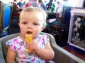Alex eats a cookie at Hellas
