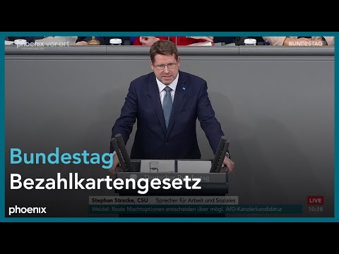 Bezahlkartengesetz: Debatte im Deutschen Bundestag am  ...