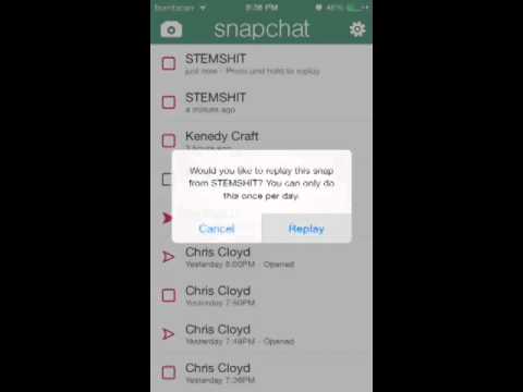 how to replay a snap in snapchat