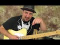 Rock and Blues Electric Guitar Solo Lesson - Blues Licks - Bending - Fender