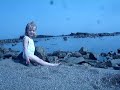 Libby poses at the Beach!