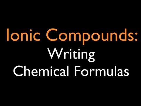 how to write chemical formulas