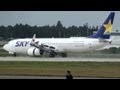 JA737Q 航空観閲式真っ最中に離着陸するスカイマーク機！