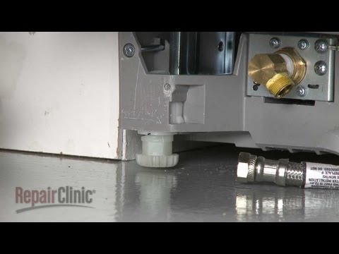 how to adjust feet on lg dishwasher