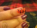 Howto: Tiger Stripes nail design. nail tutorial