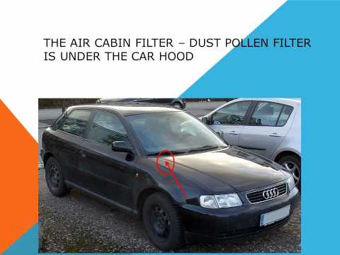 How to replace the air cabin filter   dust pollen filter on an Audi A3 I   Audi S3 I