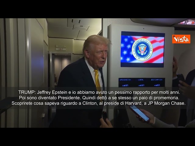 "Quiet, piggy", Trump contro una giornalista che chiede di Epstein: "Zitta, porcellina"