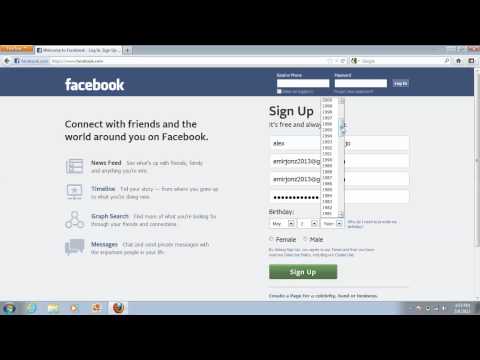 how to create an account at facebook