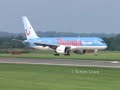 Intense video footage of a thomsonfly b757 suffering a bird hit during rotation from manchester(egcc)..and the goaround, all the way up till landing.