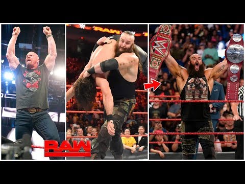 BRAUN STROWMAN TURNS HEEL AND ATTACKS SETH ROLLINS ? STONE COLD RETURNS AT RAW 2019 ! BRAUN VS SETH