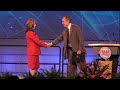 Click here to watch this video Former Presidents George HW Bush  Bill Clinton.