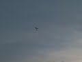 Remote contolled aircraft in Berlin, sunset