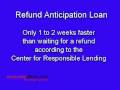 Refund Anticipation Loans Refund Anticipation Loans