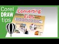 Converting file to PDF in CorelDraw X3