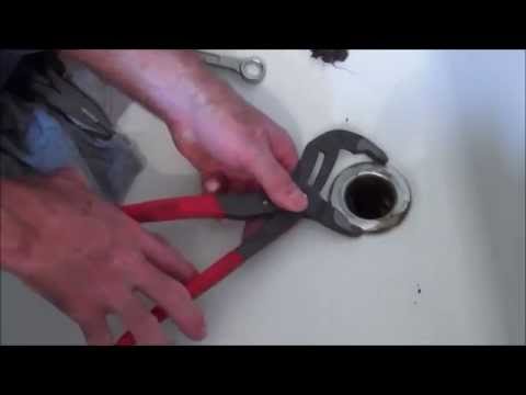 how to replace a plunger-type tub drain