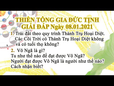 Thiền Tông Gia Đức Tịnh Giải Đáp - Ngày 08.01.2021