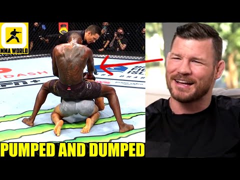 Michael Bisping reacts to Israel Adesanya humping Paulo Costa after the end of their fight,DC on Jon
