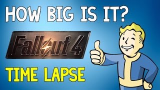 How Big is Fallout 4 | Time Lapse Walk Across The Wastelands