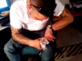 Turgel tattooing himself....lmao..this is jokes!!