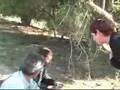 settlers attack Palestinians and Israelies Kfar Qadum 2-4-08