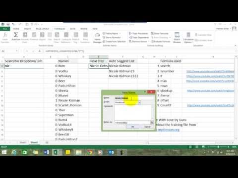 how to create drop down list in excel 2007